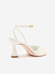 Reformation Noey Heeled Sandal - White Patent