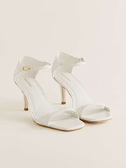 Reformation Gwen Heeled Sandal - White Patent