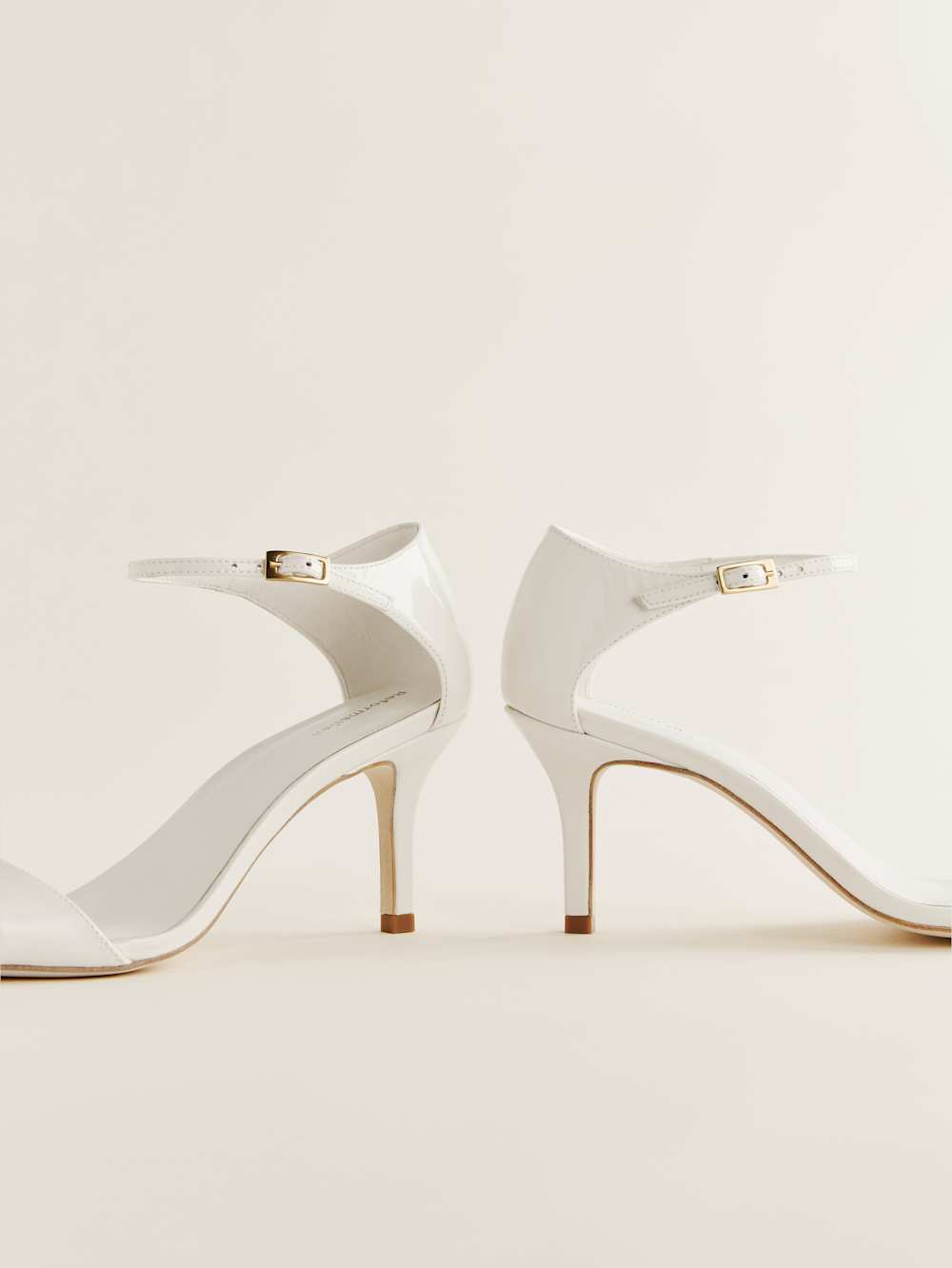 Reformation Gwen Heeled Sandal - White Patent