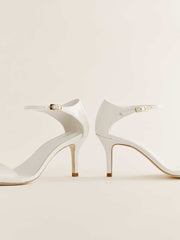 Reformation Gwen Heeled Sandal - White Patent