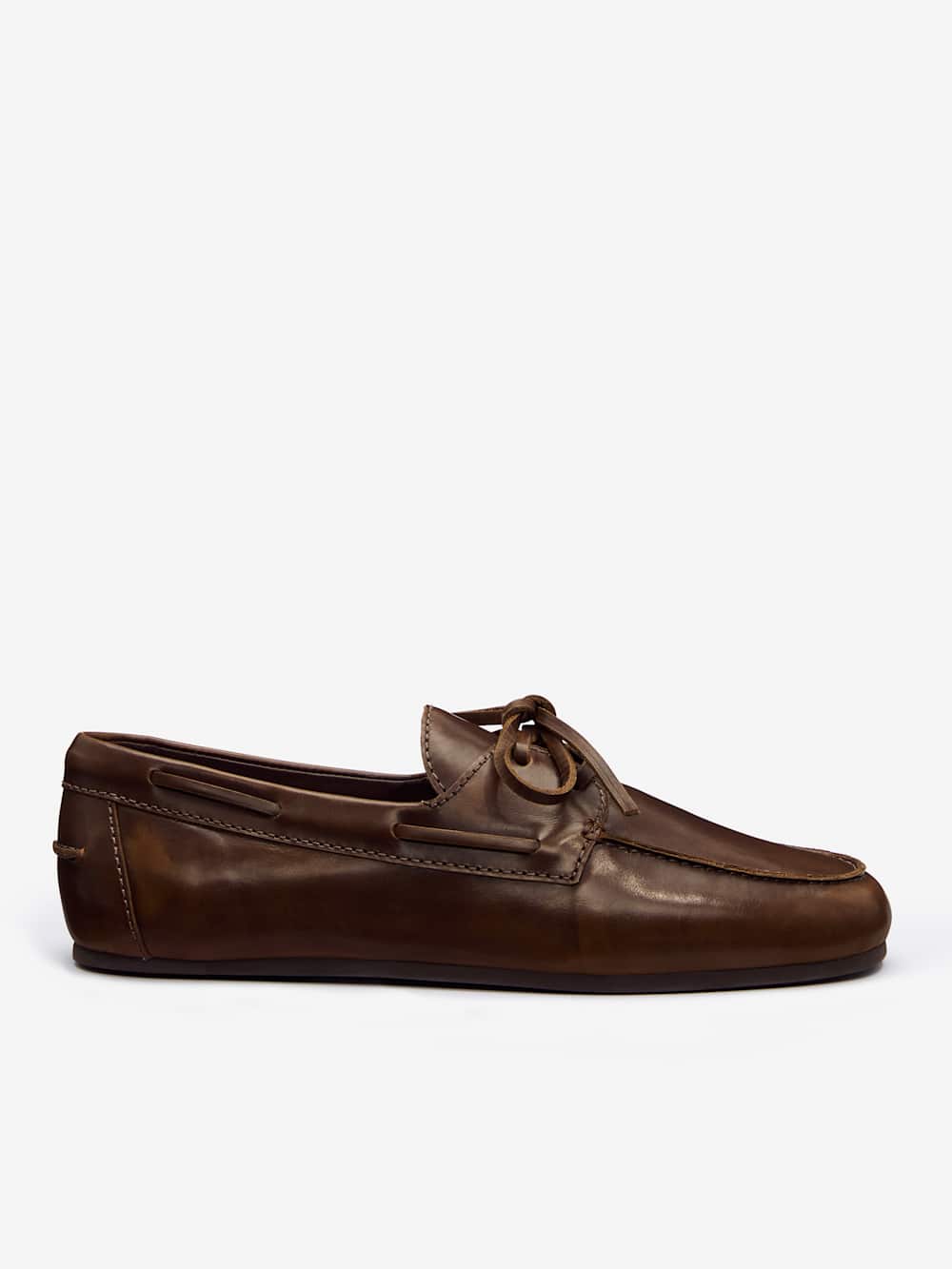 Reformation Fia Boat Loafer - Distressed Brown