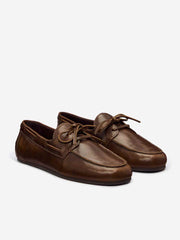 Reformation Fia Boat Loafer - Distressed Brown