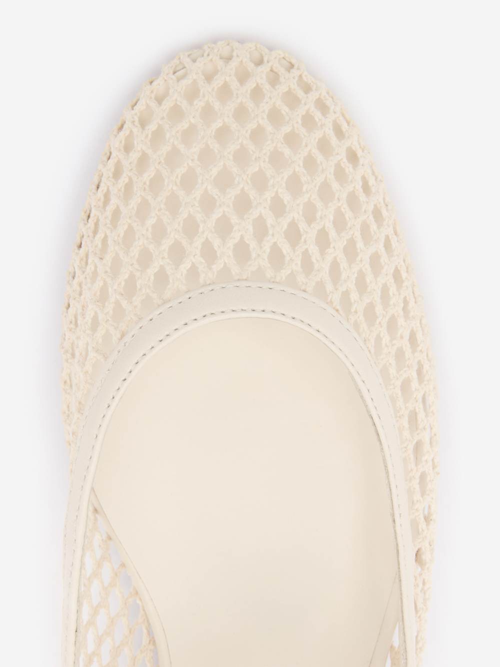 Reformation Tilly Ballet Flat - Ivory Crochet