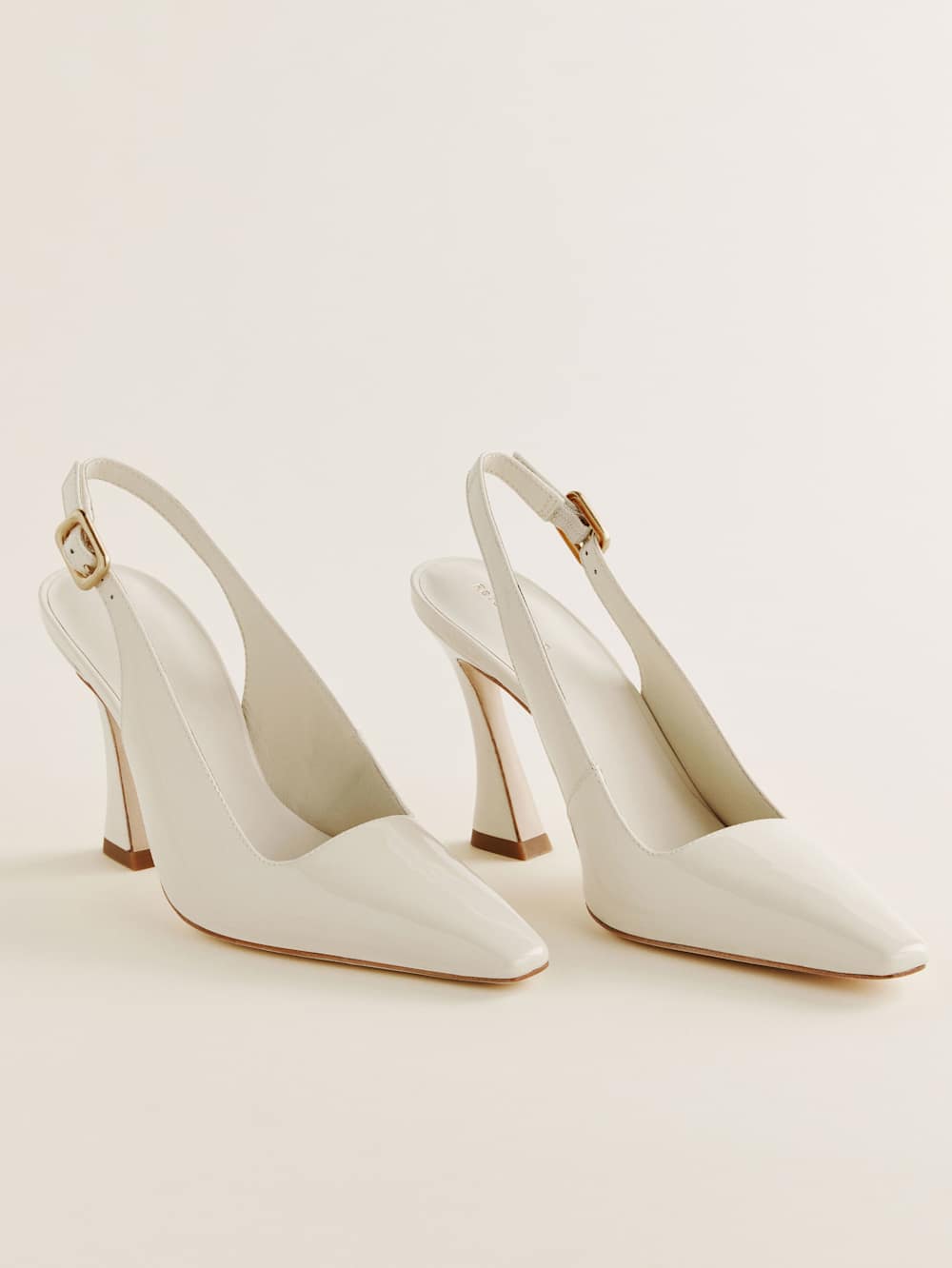 Reformation Nour Heeled Slingback - Almond Patent