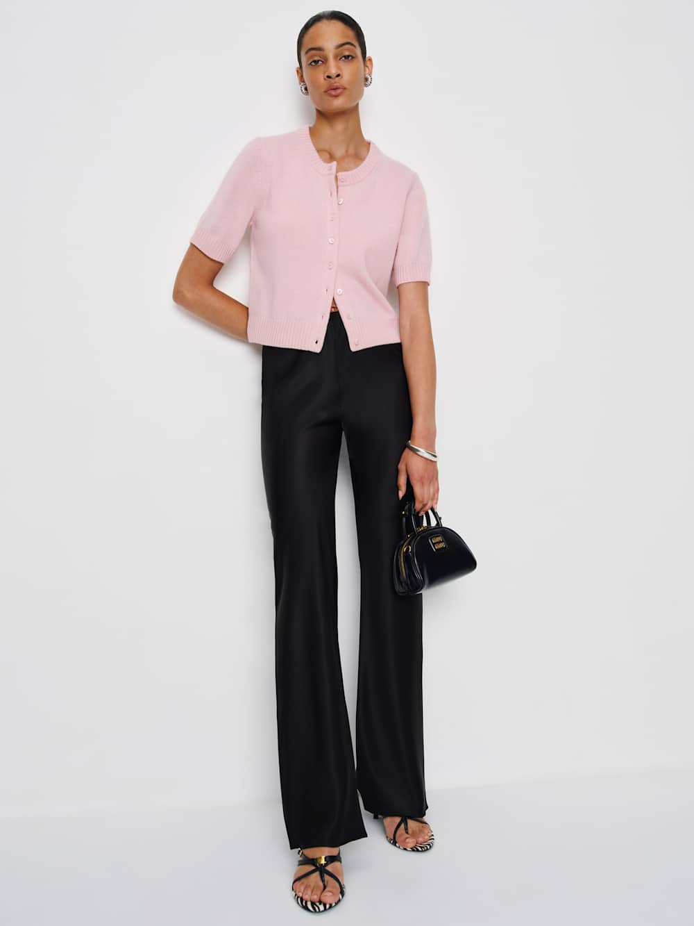 Reformation Maude Cashmere Cardigan - Cherry Blossom