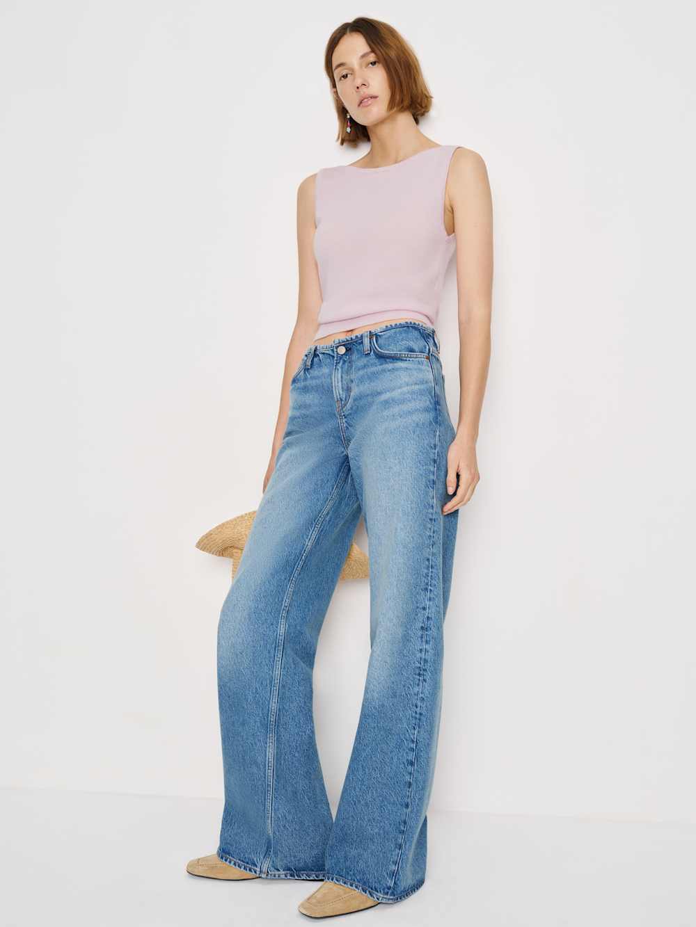 Reformation Monaco Cashmere Reversible Tank - Foxglove