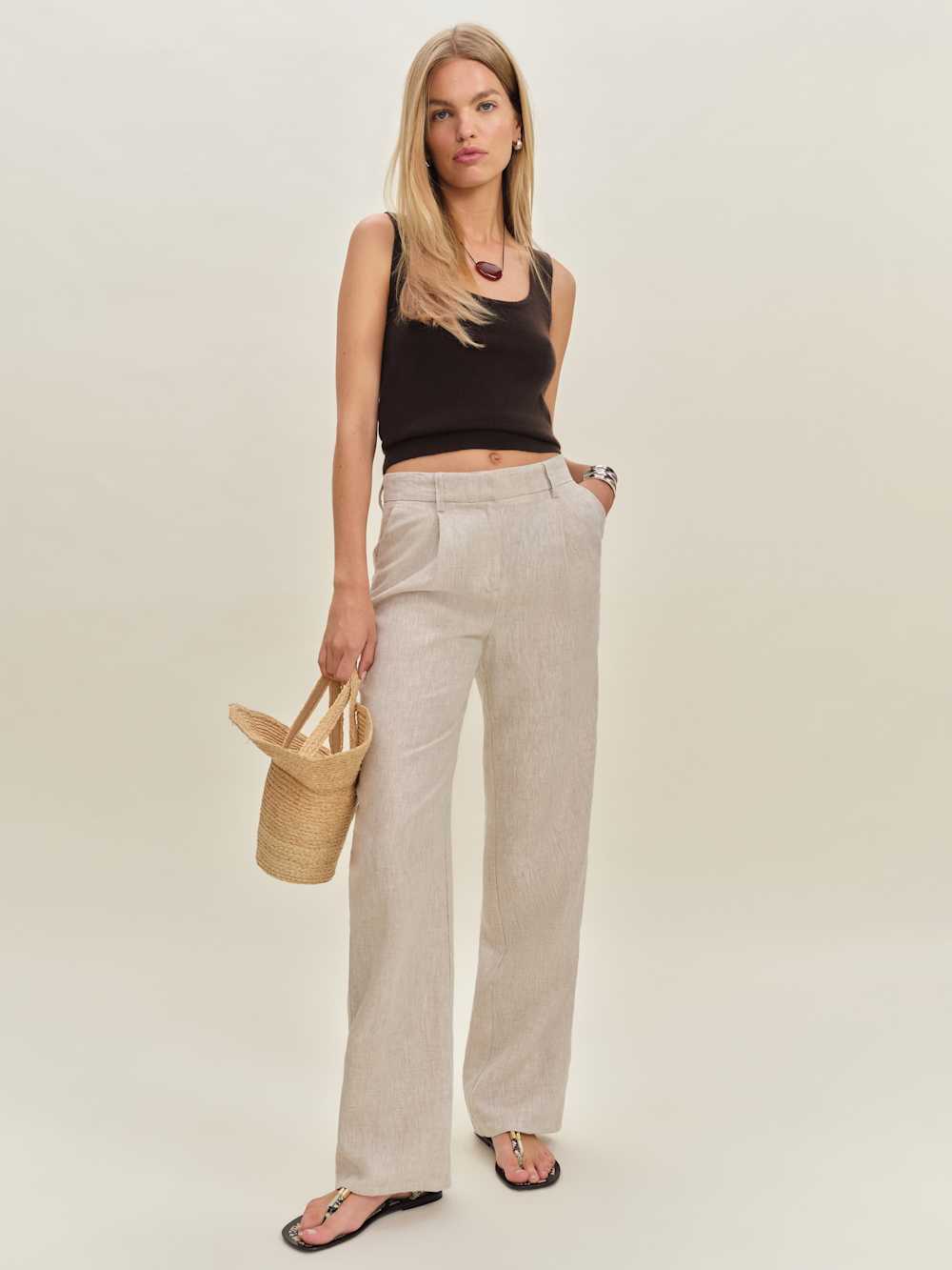 Reformation Monaco Cashmere Reversible Tank - Mole