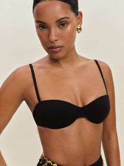 Reformation Makena Bikini Top - Black