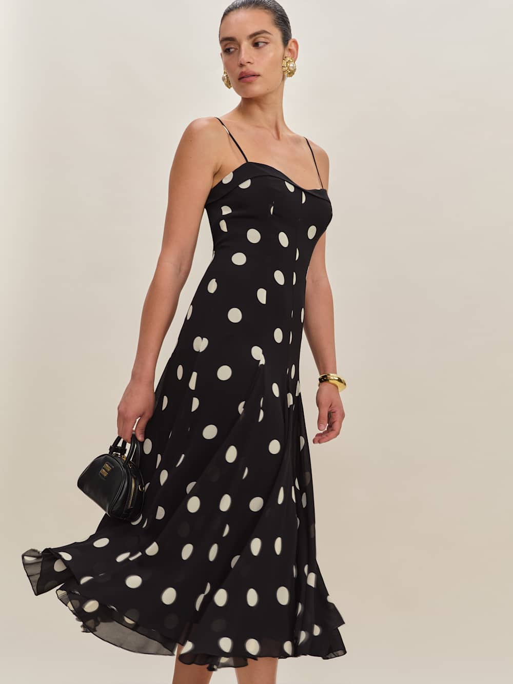 Reformation Fredo Dress - Moon Dot