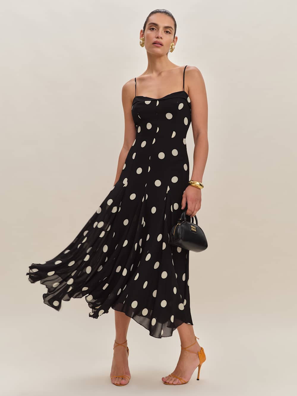 Reformation Fredo Dress - Moon Dot
