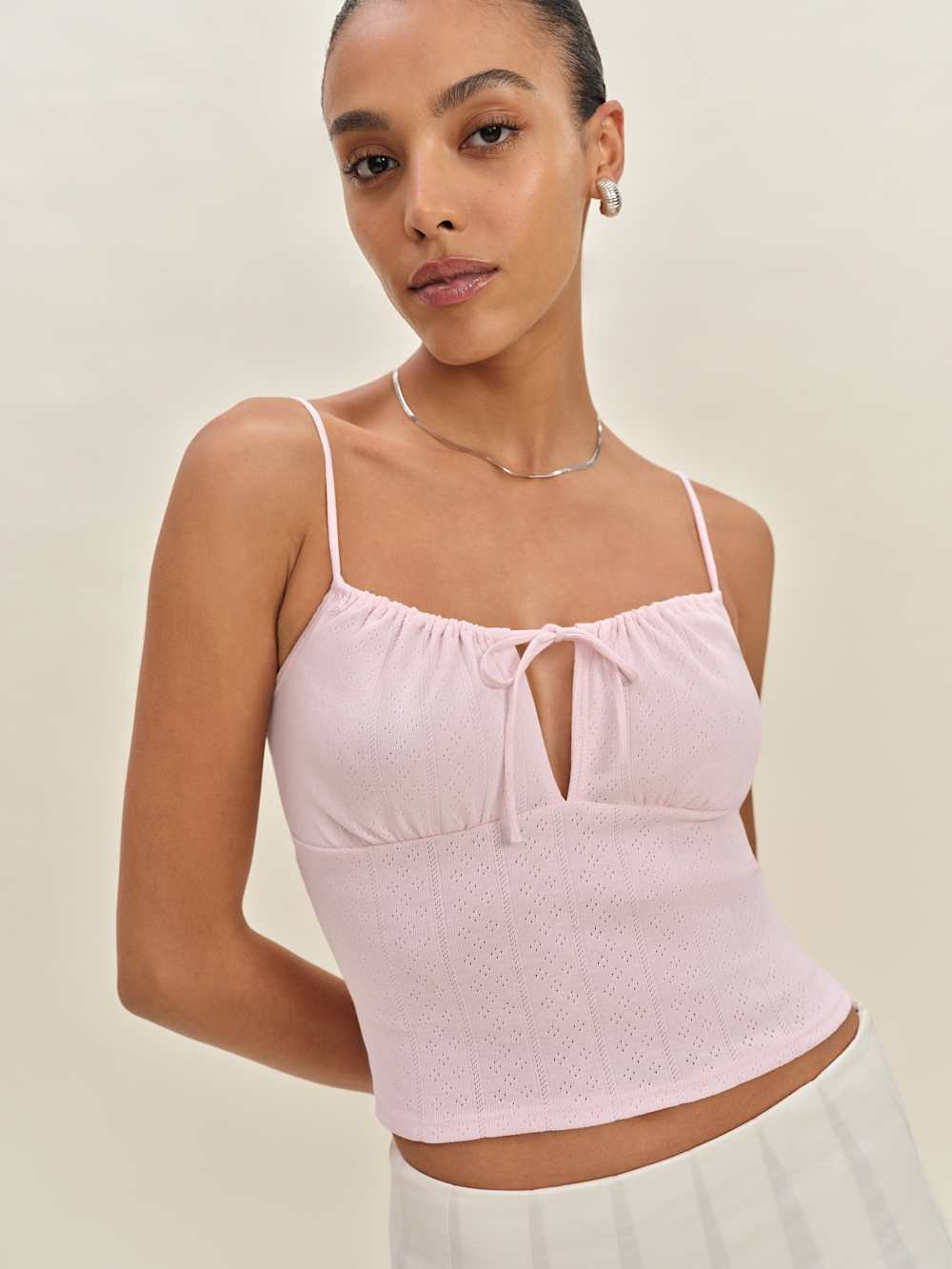 Reformation Marissa Knit Tank - Cherry Blossom