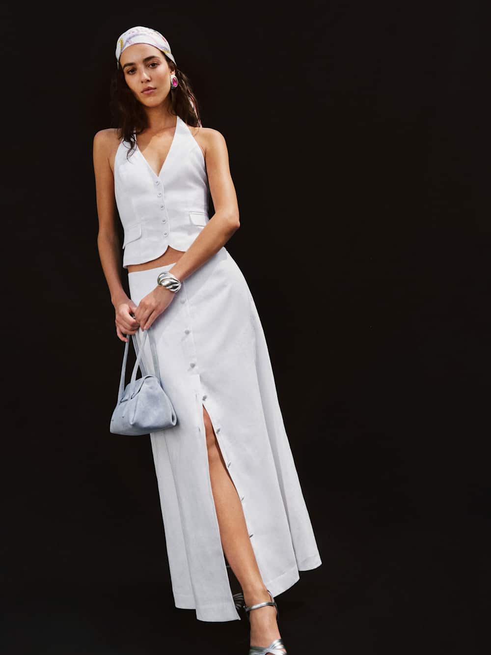 Reformation Aida Linen Vest - White