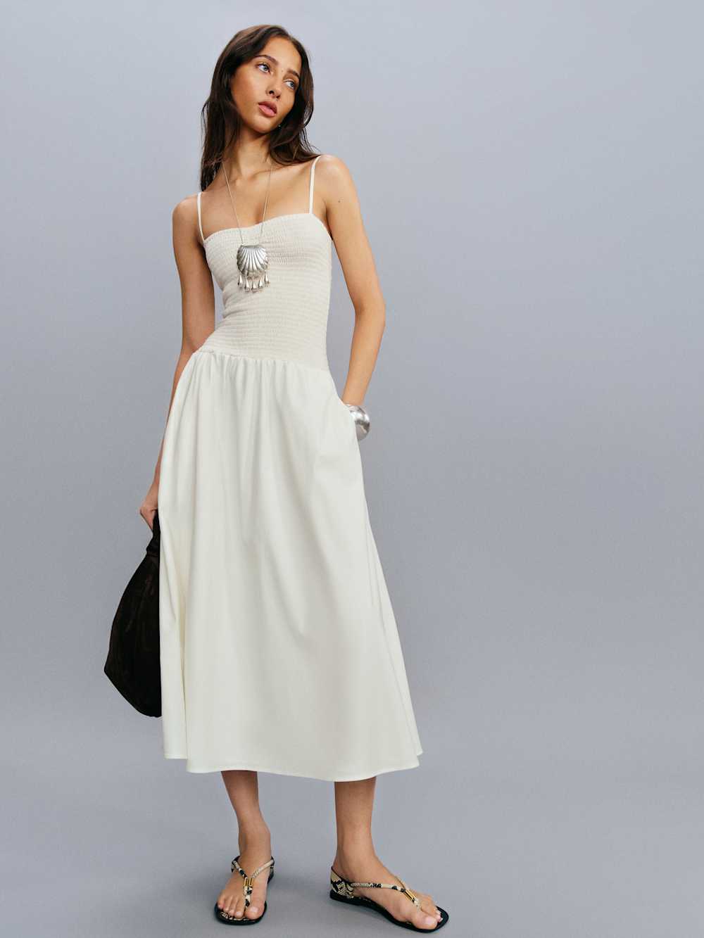 Reformation Nellie Knit Dress - Fior Di Latte