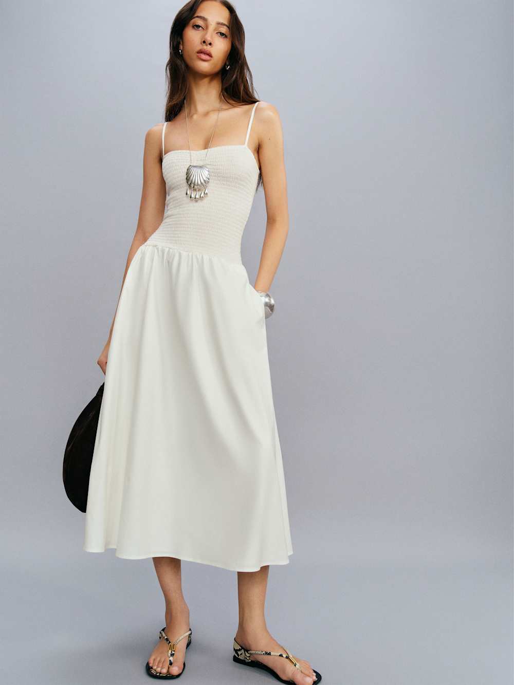 Reformation Nellie Knit Dress - Fior Di Latte