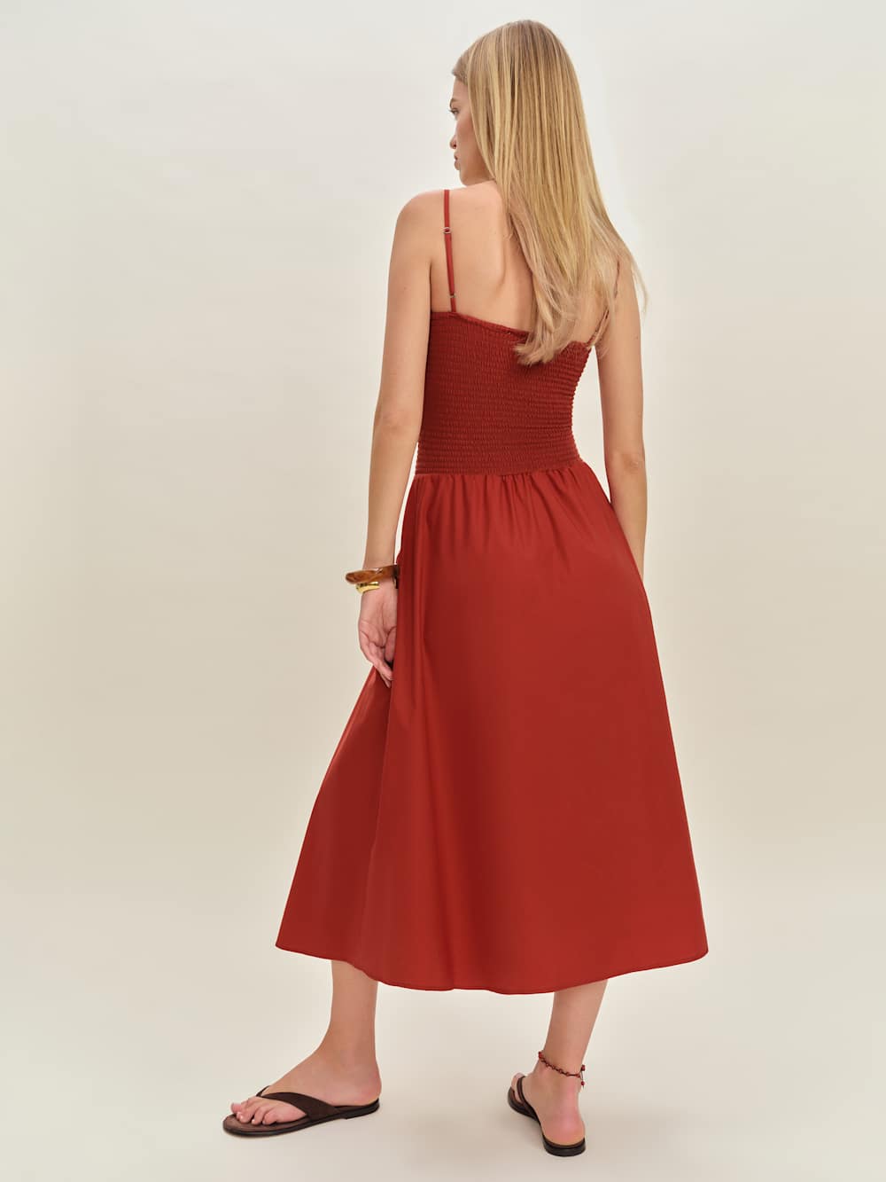 Reformation Nellie Knit Dress - Sundried Tomato