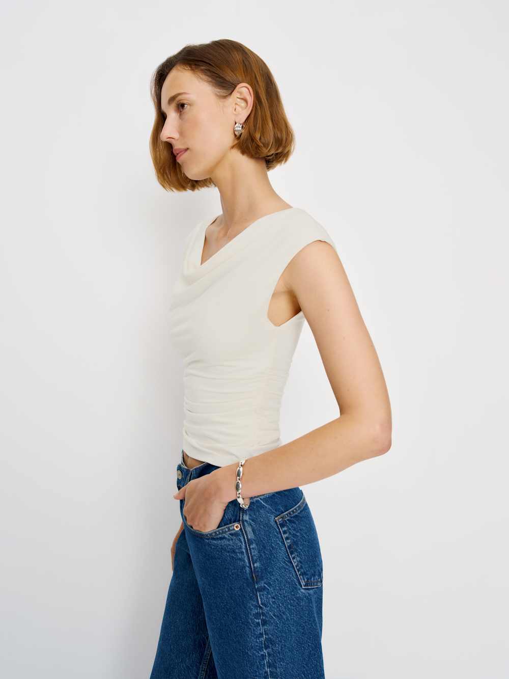 Reformation Aletta Knit Top - Fior Di Latte