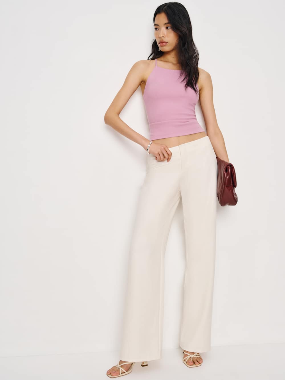 Reformation Vevina Knit Top - Sugar Plum