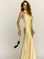Reformation Dorcas Silk Dress - Blonde