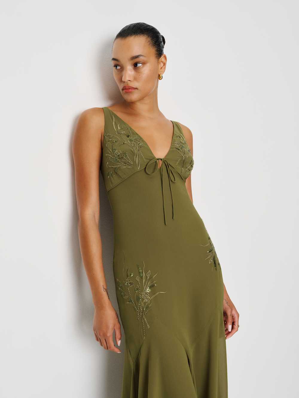 Reformation Ziva Dress - Olive