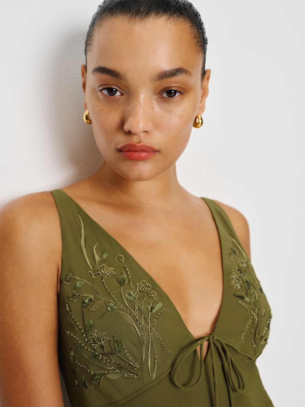Reformation Ziva Dress - Olive