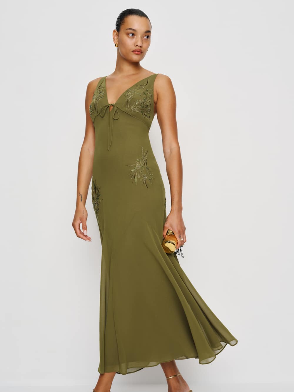 Reformation Ziva Dress - Olive