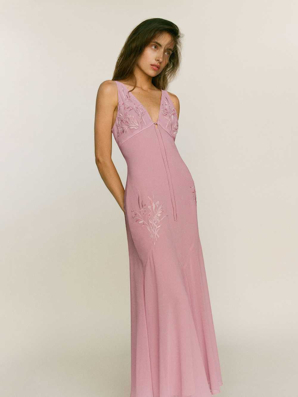 Reformation Ziva Dress - Rose Taffy