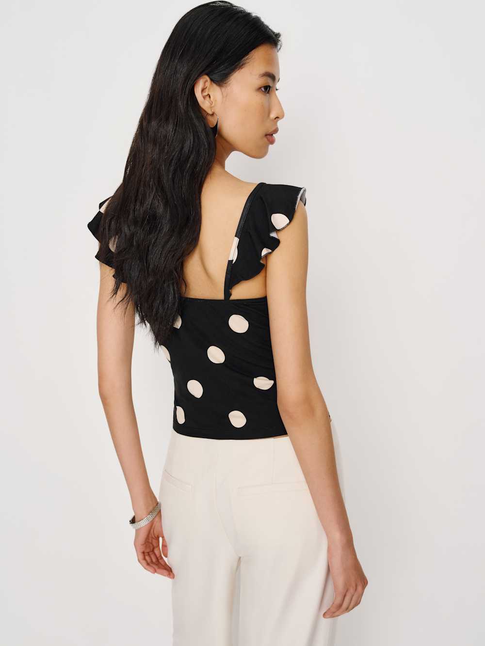 Reformation Lemmy Knit Top - Moon Dot