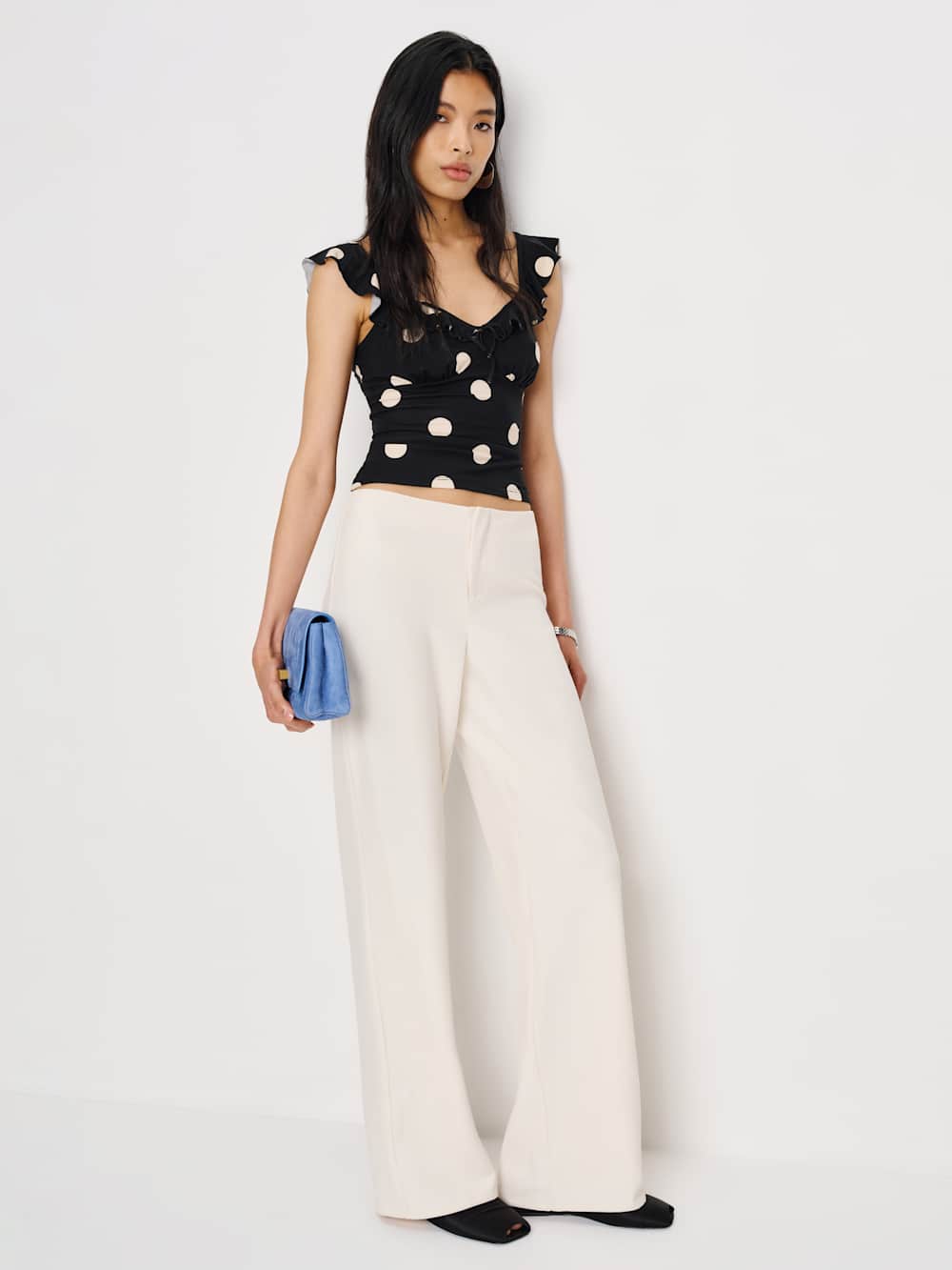 Reformation Lemmy Knit Top - Moon Dot