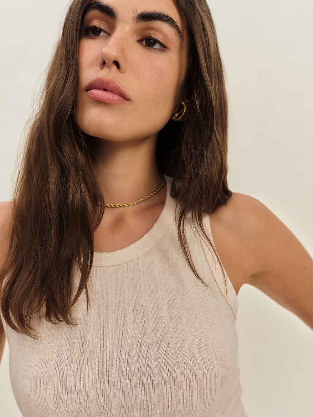 Reformation Kester Knit Top - Cream