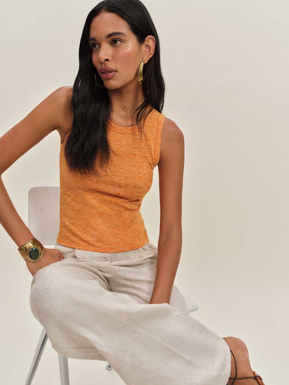 Reformation Kester Knit Top - Squeeze