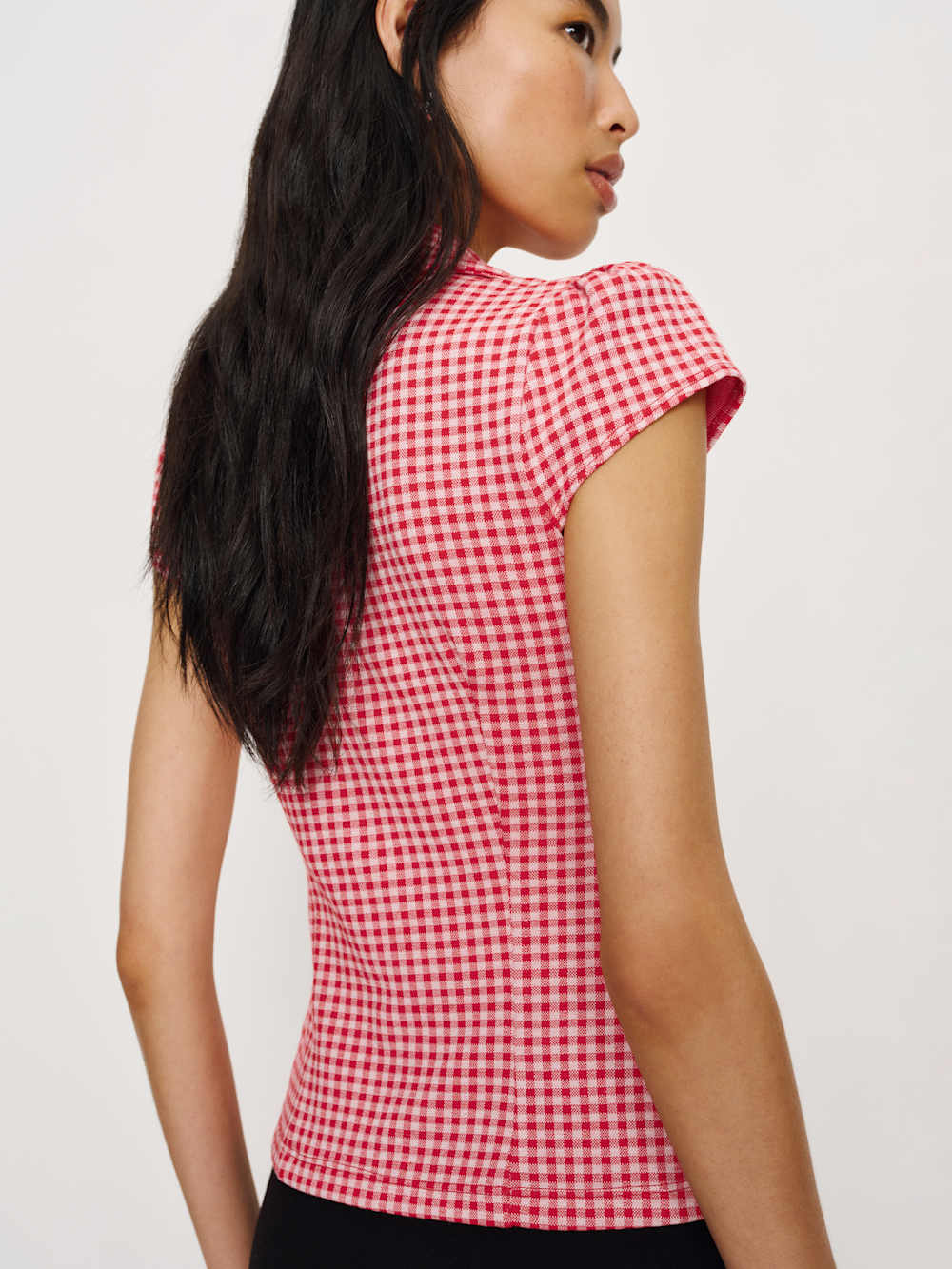 Reformation Jenna Knit Top - Red And Pink