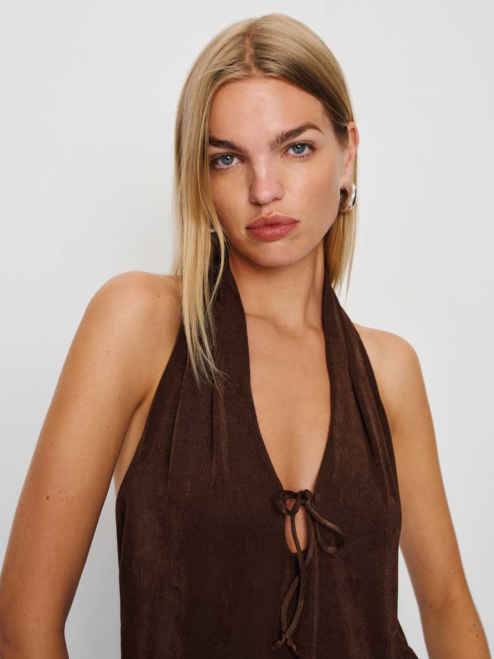 Reformation Aramis Knit Top - Brown