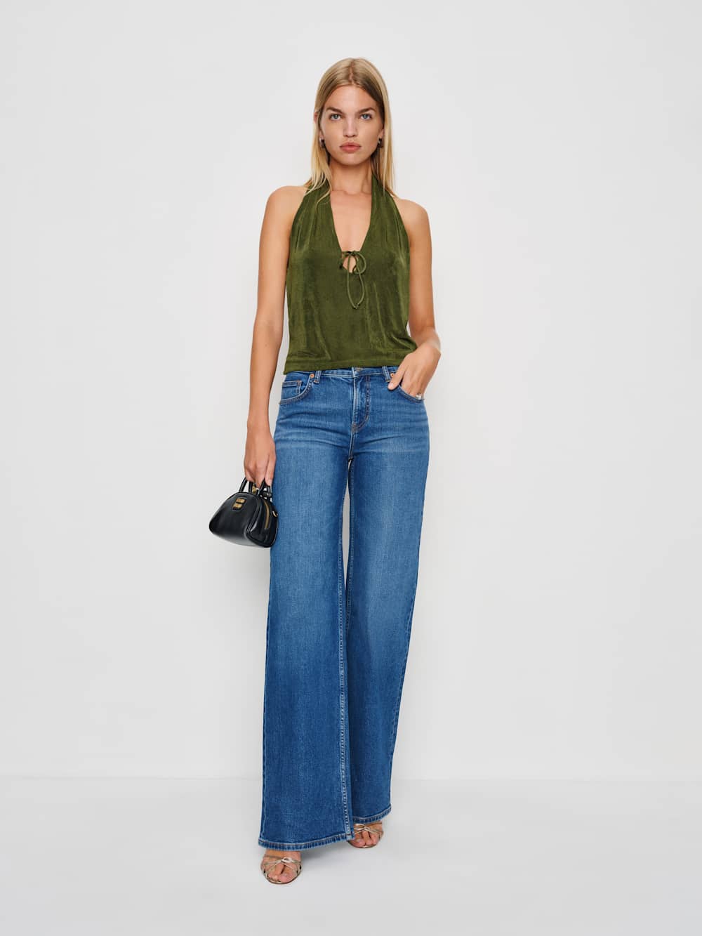 Reformation Aramis Knit Top - Lizard