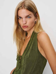 Reformation Aramis Knit Top - Lizard