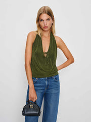 Reformation Aramis Knit Top - Lizard