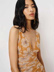 Reformation Aura Knit Dress - Mango
