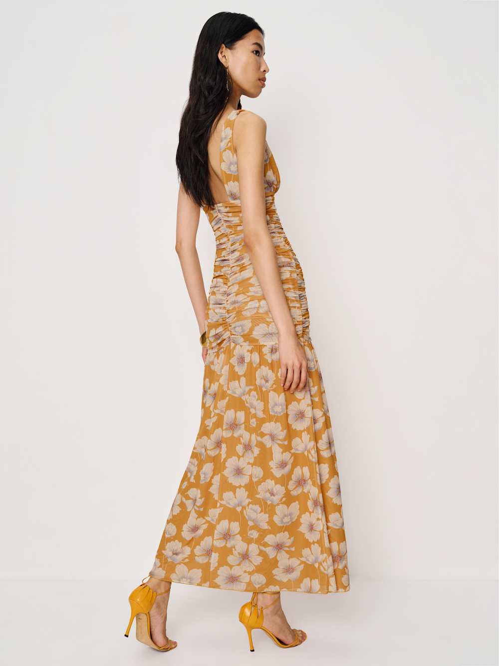 Reformation Aura Knit Dress - Mango
