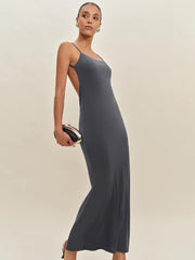 Reformation Averil Knit Dress - Grey Sky