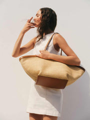 Reformation Lucia Tote Bag - Natural Raffia