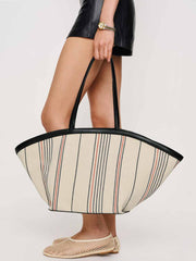 Reformation Lucia Tote Bag - Multi Stripe Canvas