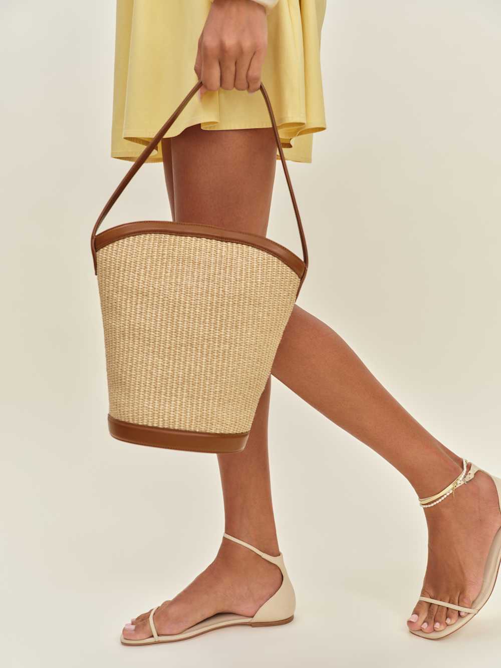 Reformation Giuliana Bag - Natural Raffia