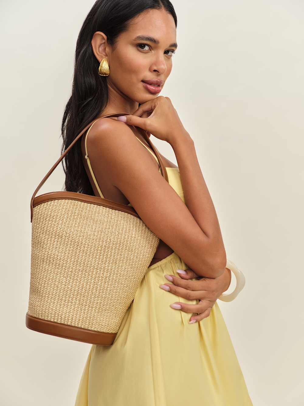 Reformation Giuliana Bag - Natural Raffia