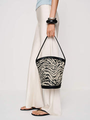 Reformation Giuliana Bag - Zebra Raffia