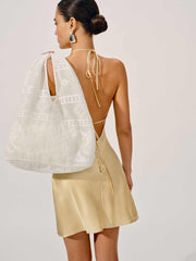 Reformation Aurelia Tote Bag - White Lace