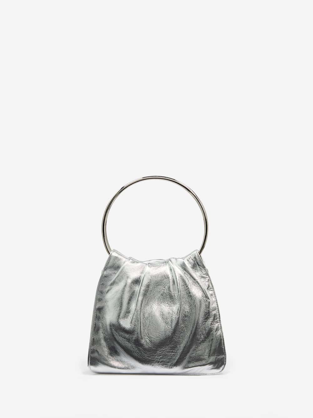 Reformation Liliana Mini Bag - Silver Leather