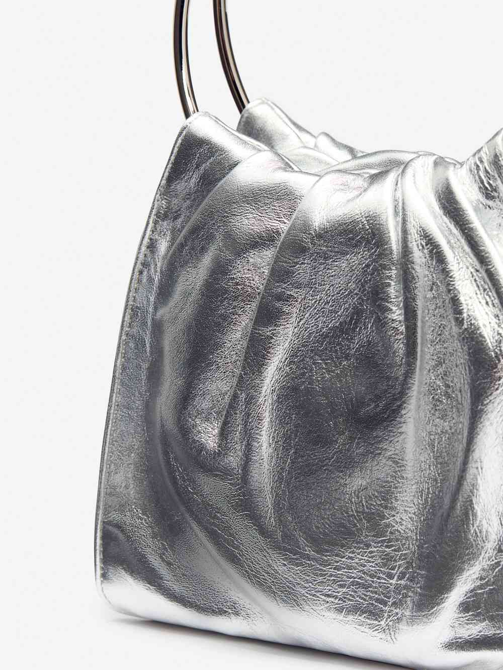 Reformation Liliana Mini Bag - Silver Leather