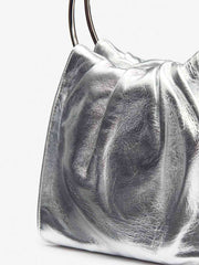 Reformation Liliana Mini Bag - Silver Leather