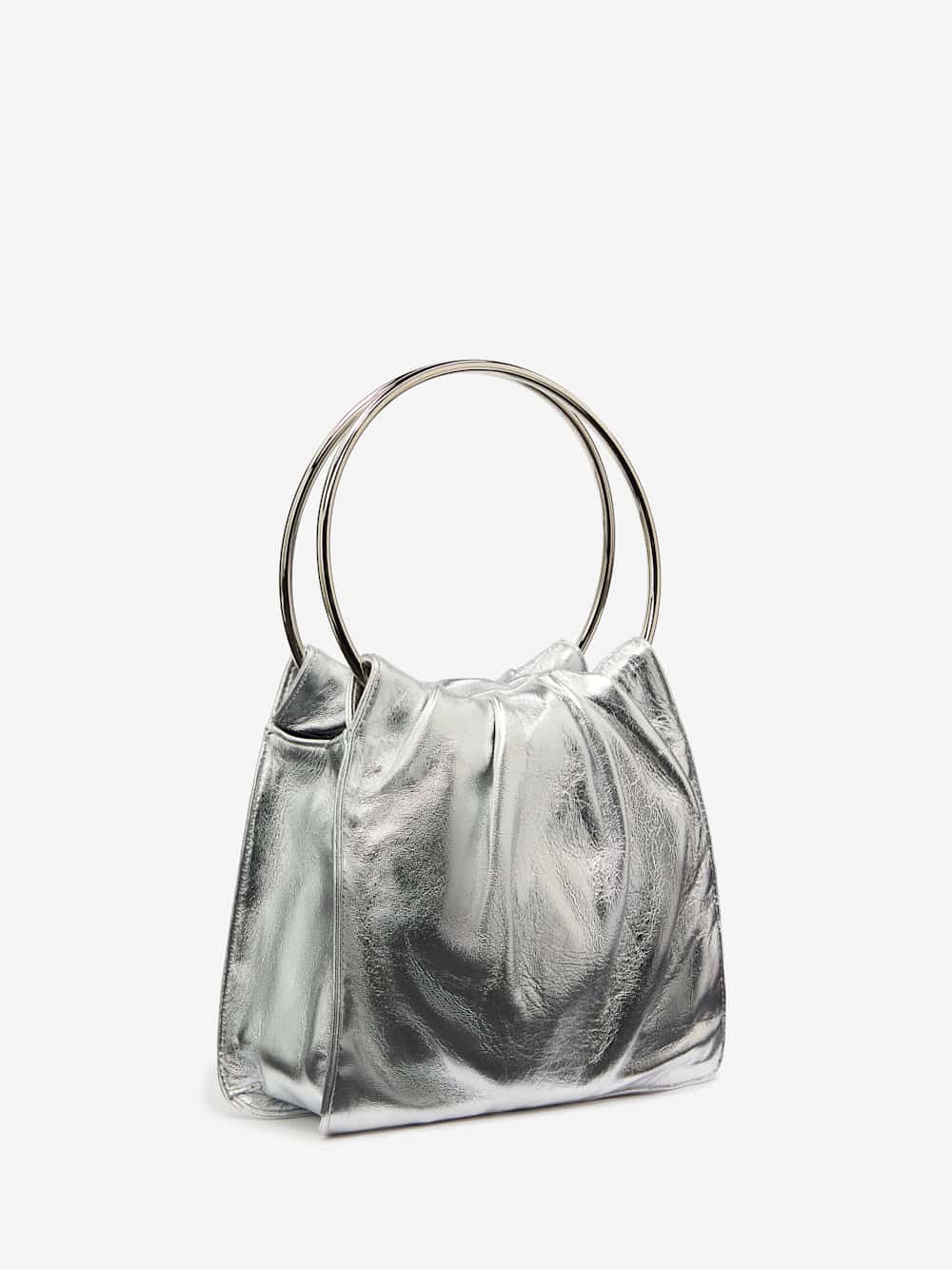 Reformation Liliana Mini Bag - Silver Leather