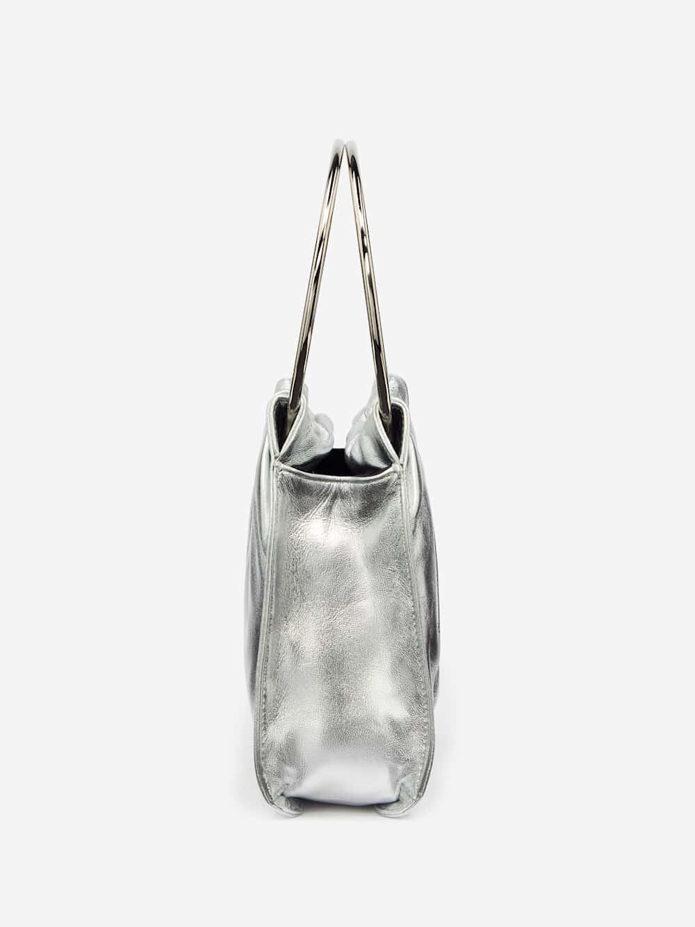 Reformation Liliana Mini Bag - Silver Leather
