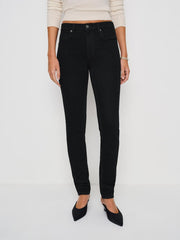 Reformation Christina Mid Rise Super Stretch Skinny Jeans - Black